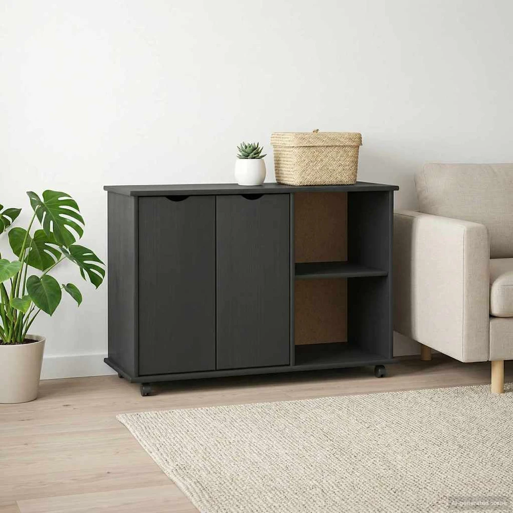 Ratuotas kabinetas Pilka 100 x 39 x 65,5 cm Kietas pušies medis