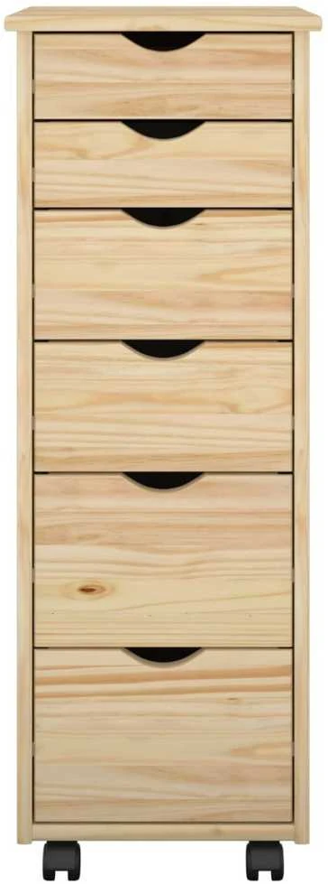 Ratuotas kabinetas 34 x 39 x 93,5 cm Kietas pušies medis Ruda