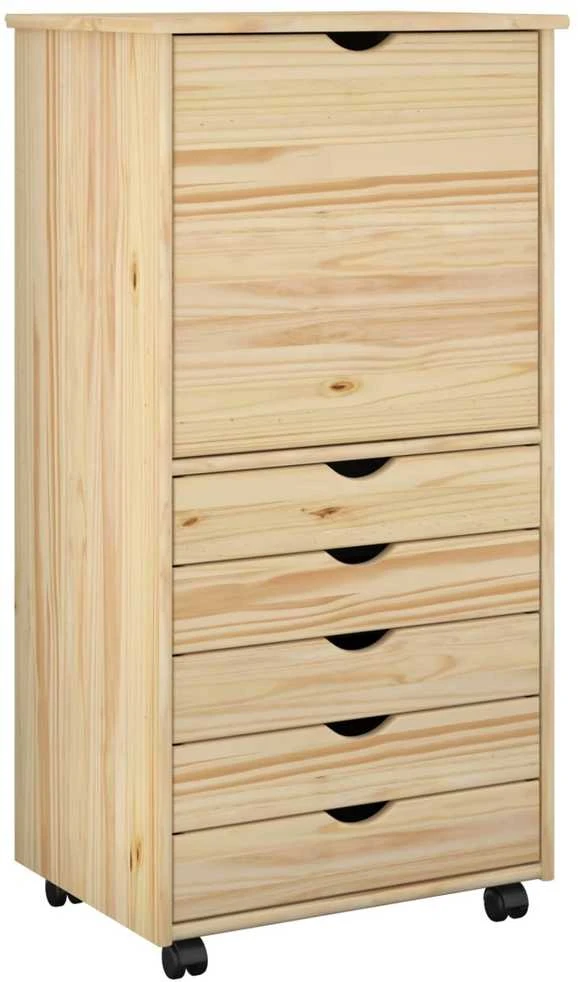 Ratuotas kabinetas 53 x 39 x 103 cm Kietas pušies medis Ruda