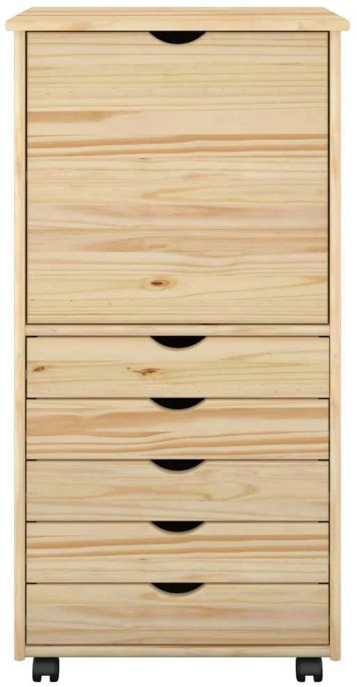Ratuotas kabinetas 53 x 39 x 103 cm Kietas pušies medis Ruda