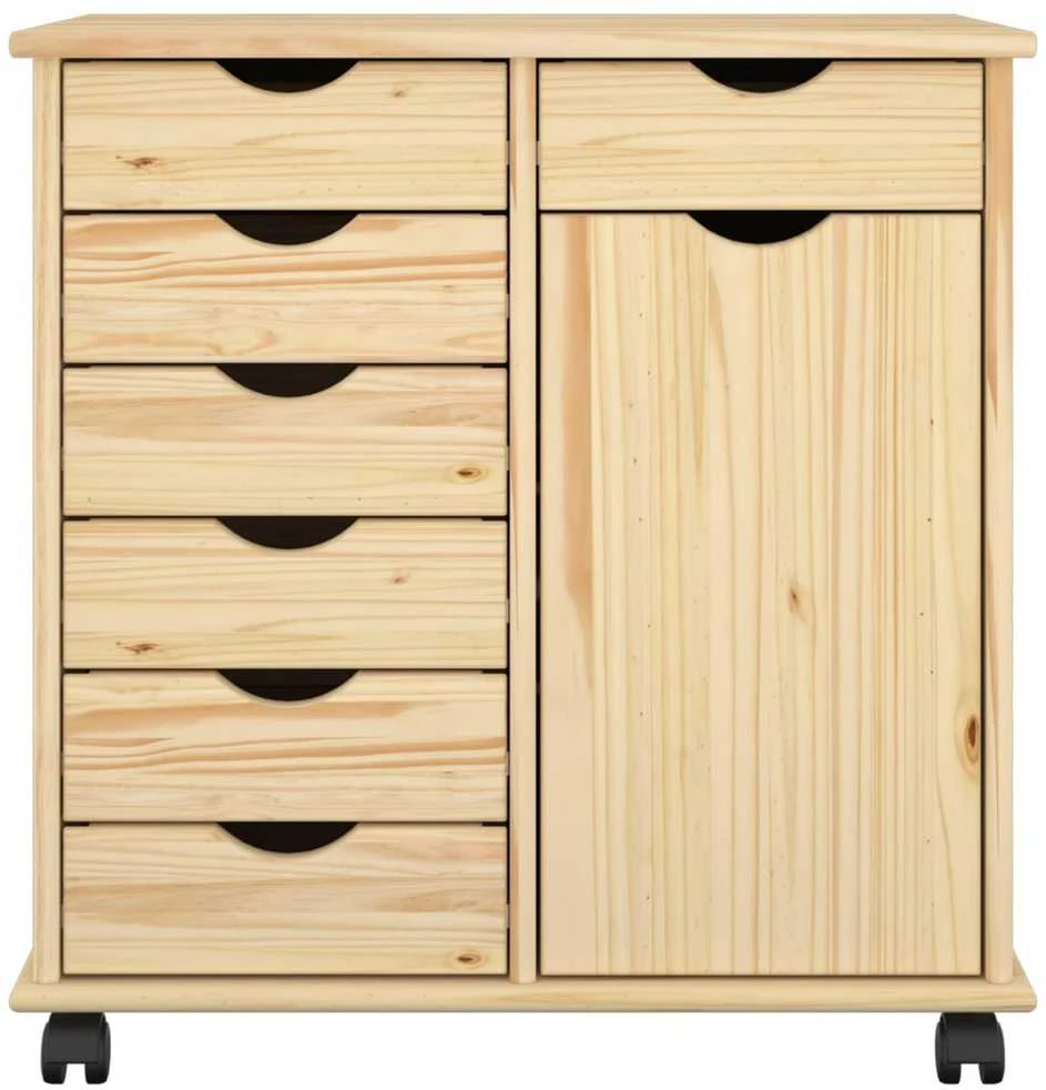 Ratuotas kabinetas 63,5 x 39 x 65,5 cm Kietas pušies medis Ruda