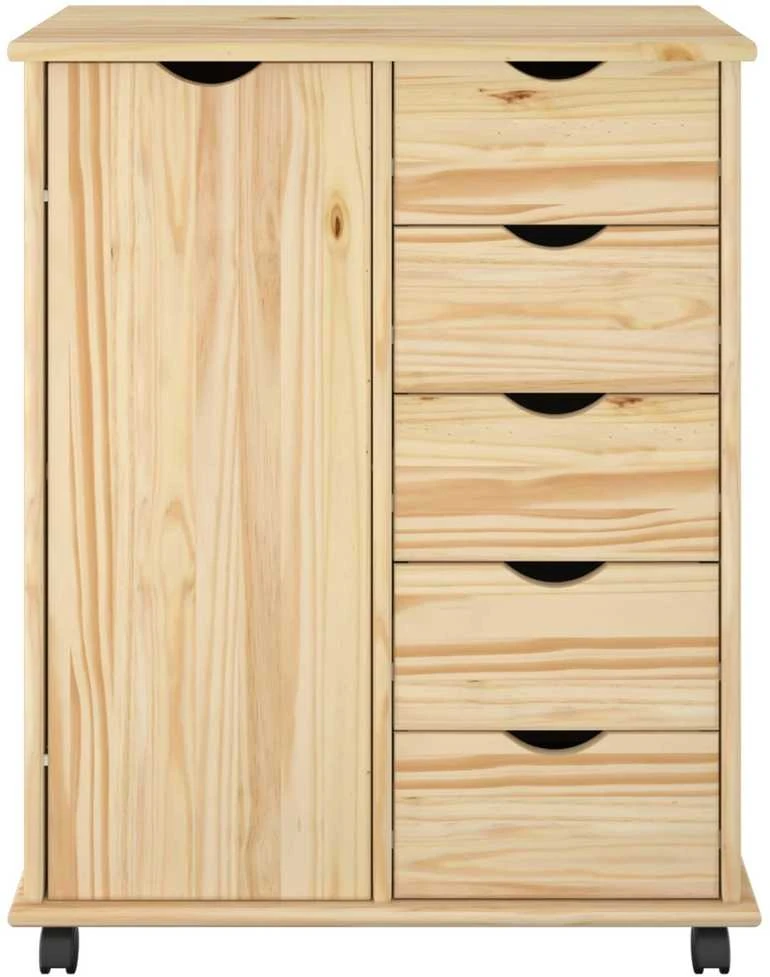 Ratuotas kabinetas 63,5 x 39 x 79 cm Kietas pušies medis Ruda