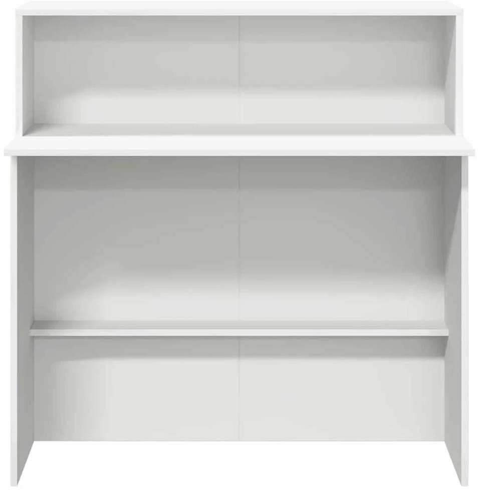 Registratūros stalas, baltas, 100x50x103,5 cm, inžinerinė mediena