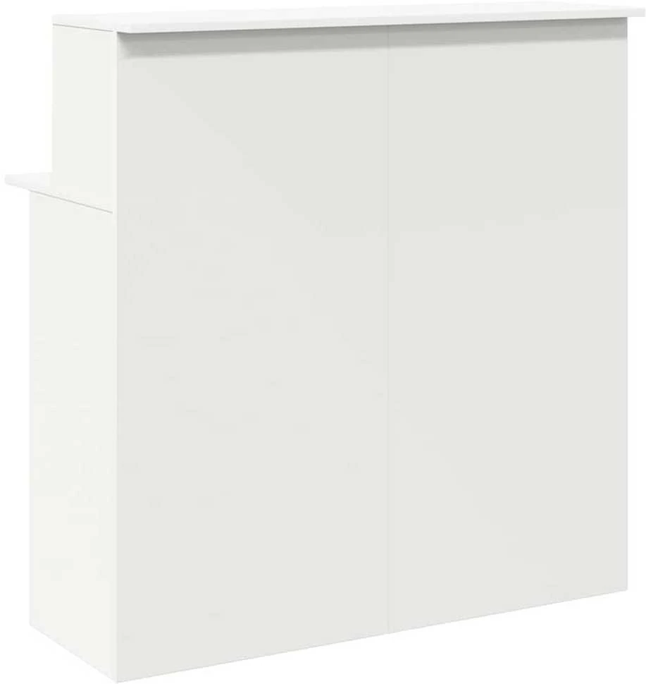 Registratūros stalas, baltas, 100x50x103,5 cm, inžinerinė mediena