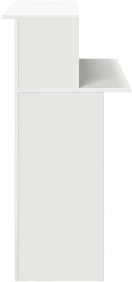 Registratūros stalas, baltas, 100x50x103,5 cm, inžinerinė mediena