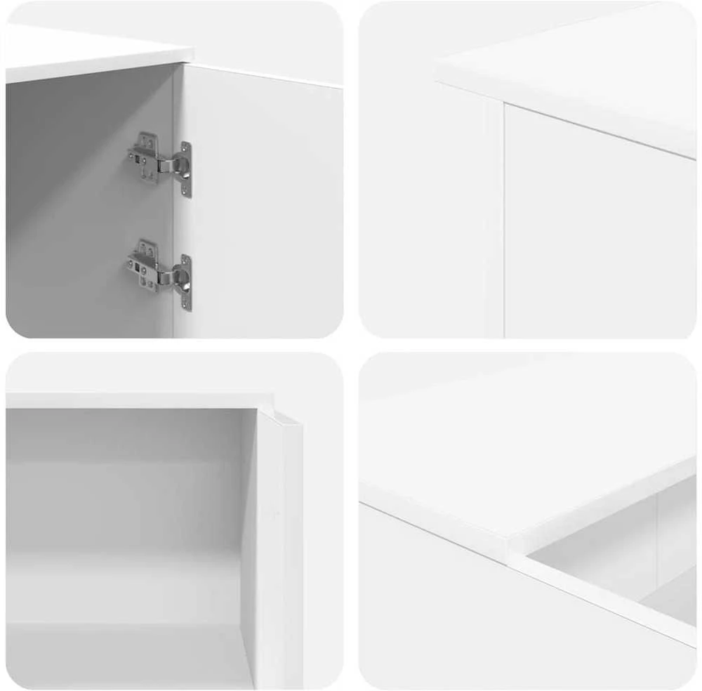Registratūra, baltos spalvos, 155x50x103,5 cm, apdirbta mediena