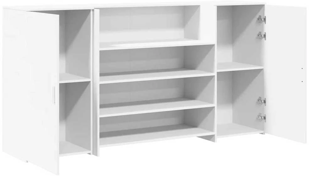 Registratūros stalas, baltas, 200x50x103,5 cm, inžinerinė mediena