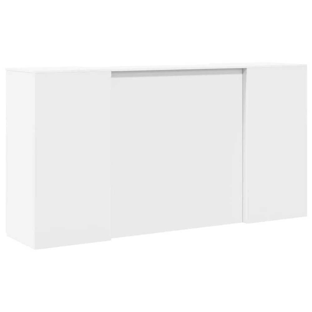 Registratūros stalas, baltas, 200x50x103,5 cm, inžinerinė mediena