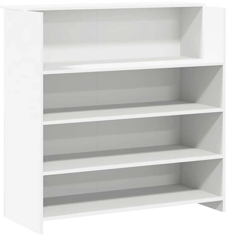 Registratūros stalas, baltas, 200x50x103,5 cm, inžinerinė mediena