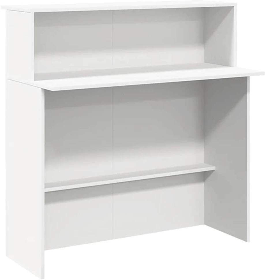 Registratūra, baltos spalvos, 200x50x103,5 cm, apdirbta mediena