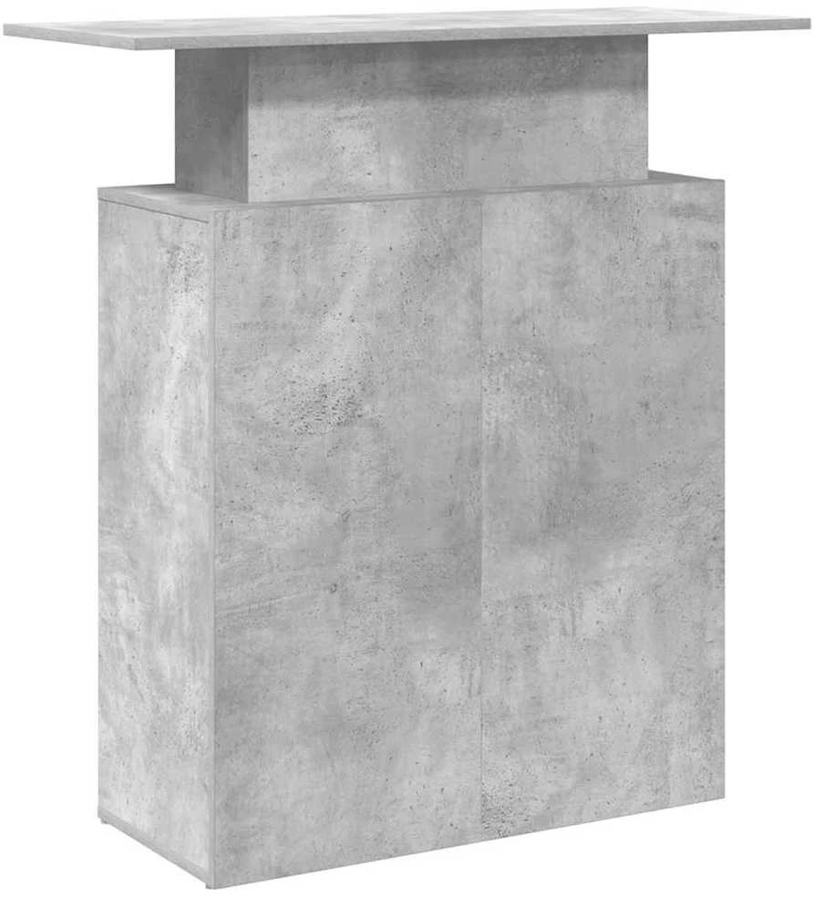 Registratūra, betono pilkas, 100x40x104 cm, apdirbta mediena