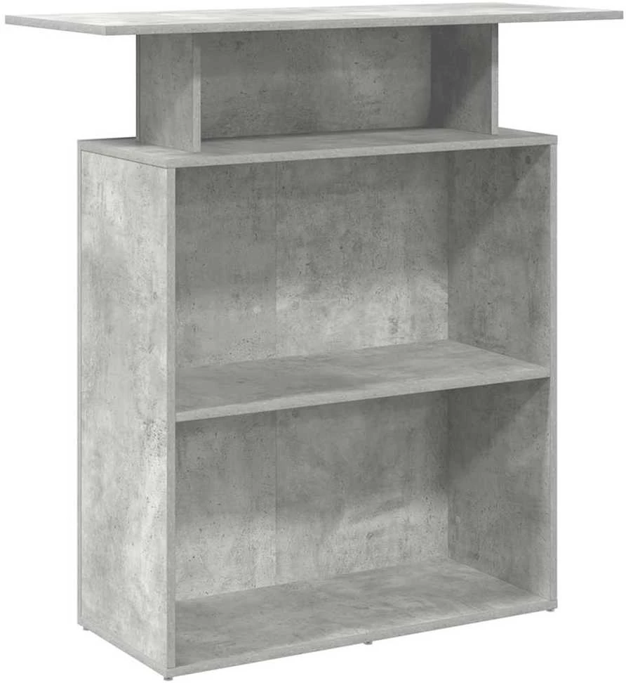 Registratūra, betono pilkas, 100x40x104 cm, apdirbta mediena