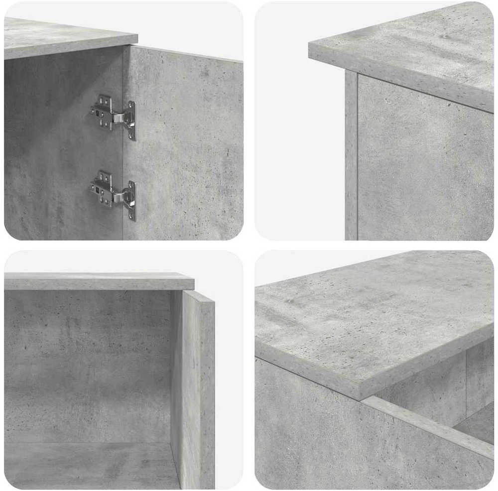 Registratūra, betono pilkas, 135x50x103,5 cm, apdirbta mediena