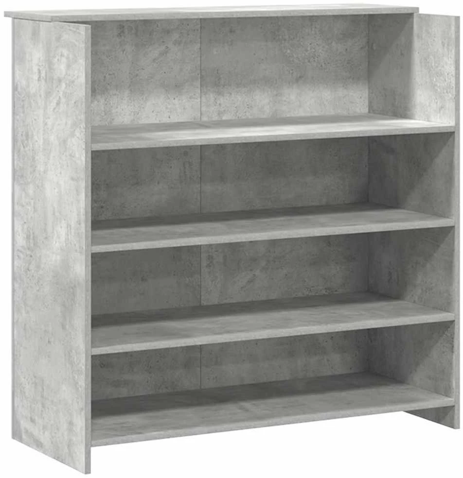 Registratūra, betono pilkas, 200x50x103,5 cm, apdirbta mediena