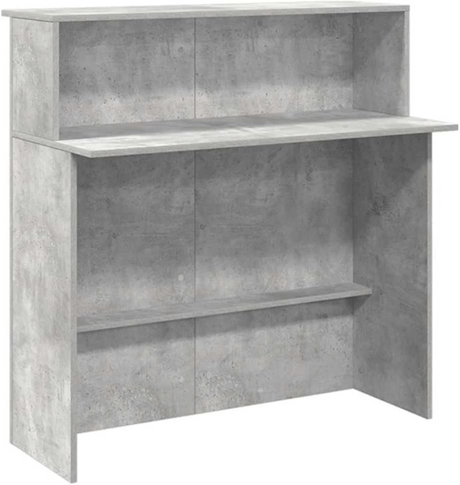 Registratūra, betono pilkas, 200x50x103,5 cm, apdirbta mediena