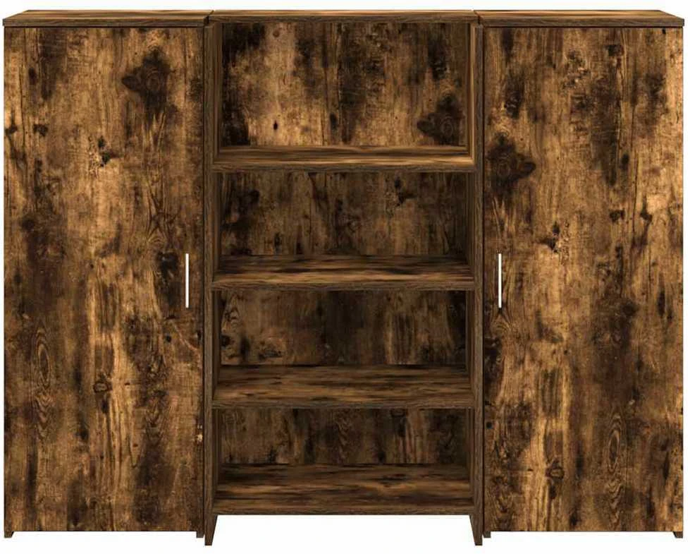 Registratūra, dūminio ąžuolo, 135x50x103,5 cm, apdirbta mediena