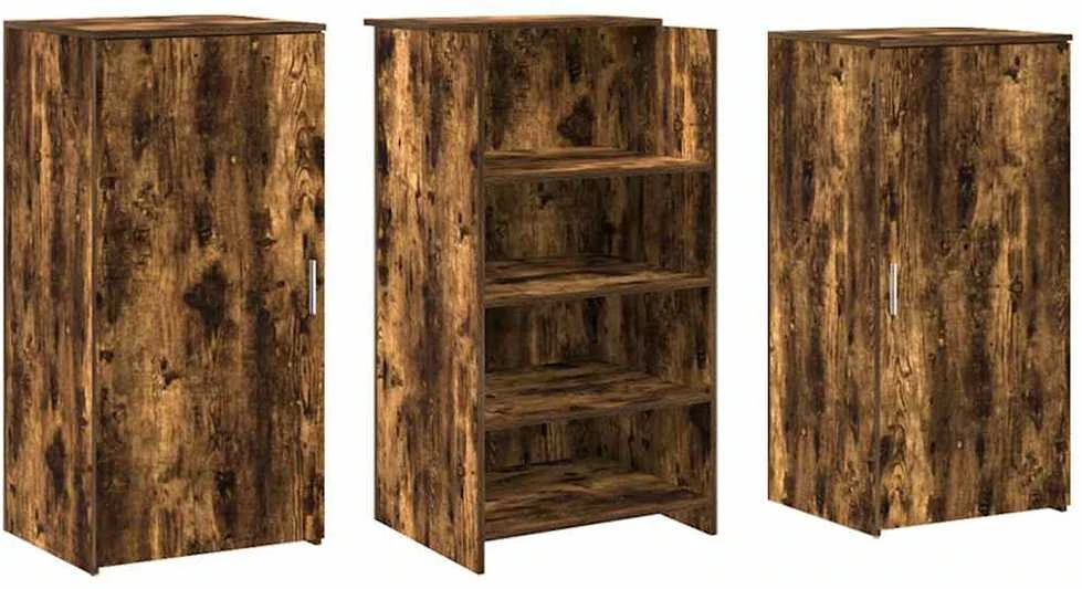 Registratūra, dūminio ąžuolo, 155x50x103,5 cm, apdirbta mediena