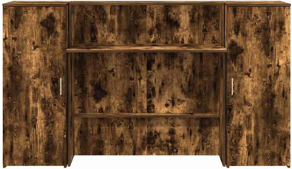 Registratūra, dūminio ąžuolo, 180x50x103,5 cm, apdirbta mediena