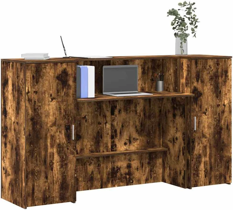 Registratūra, dūminio ąžuolo, 180x50x103,5 cm, apdirbta mediena