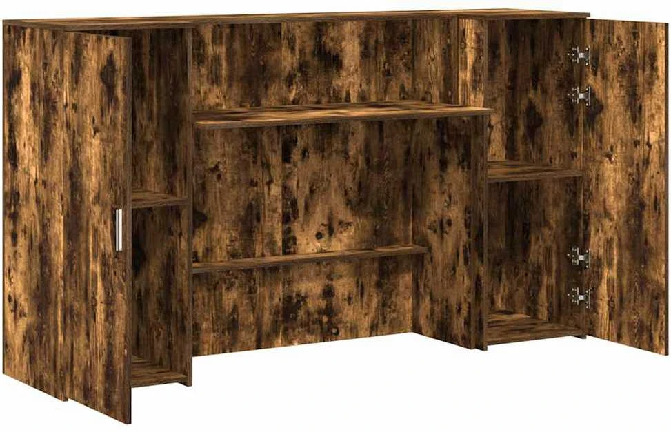 Registratūra, dūminio ąžuolo, 180x50x103,5 cm, apdirbta mediena