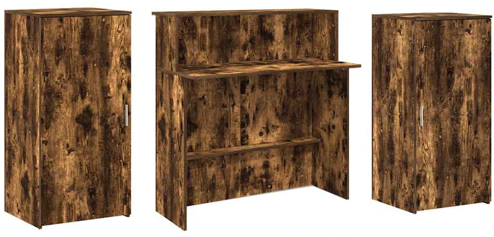 Registratūra, dūminio ąžuolo, 200x50x103,5 cm, apdirbta mediena