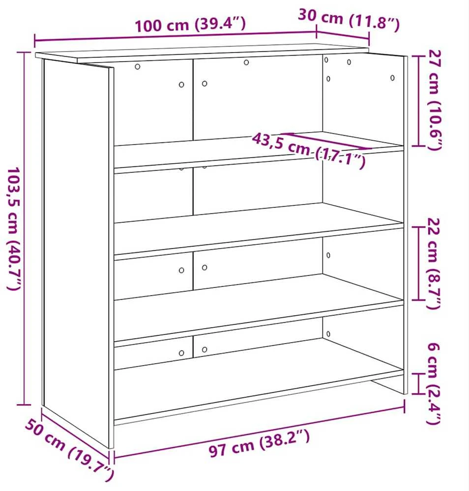 Registratūra, medienos, 100x50x103,5 cm, apdirbta mediena