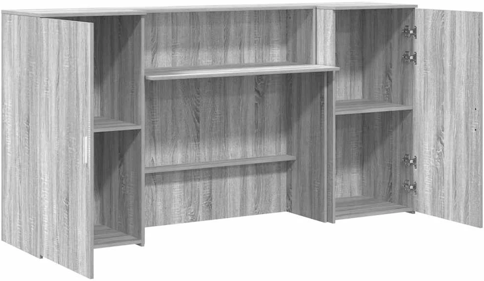 Registratūra, pilkas ąžuolo, 200x50x103,5 cm, apdirbta mediena