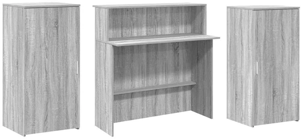 Registratūra, pilkas ąžuolo, 200x50x103,5 cm, apdirbta mediena