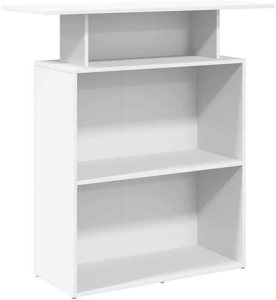 Registratūros stalas, baltas, 100x40x104 cm, inžinerinė mediena