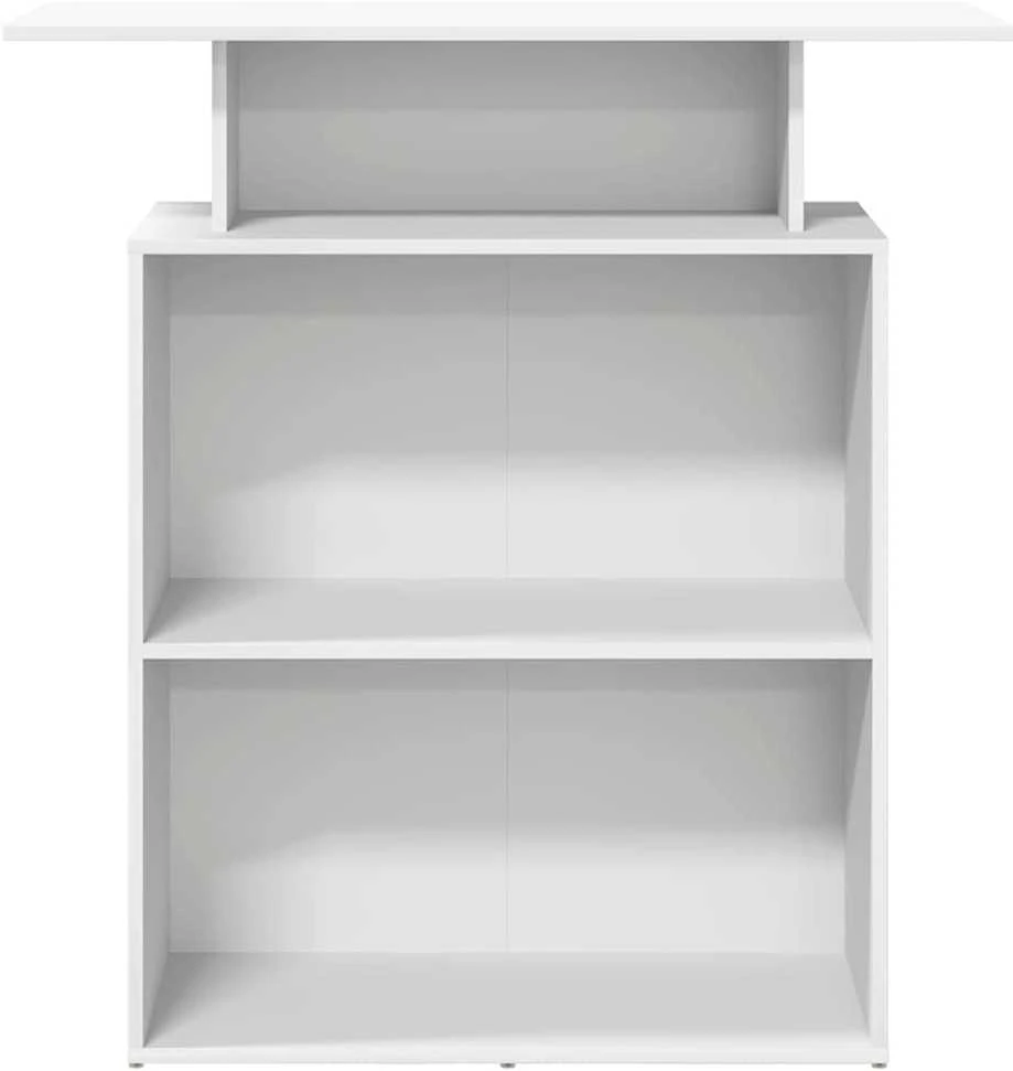 Registratūros stalas, baltas, 100x40x104 cm, inžinerinė mediena