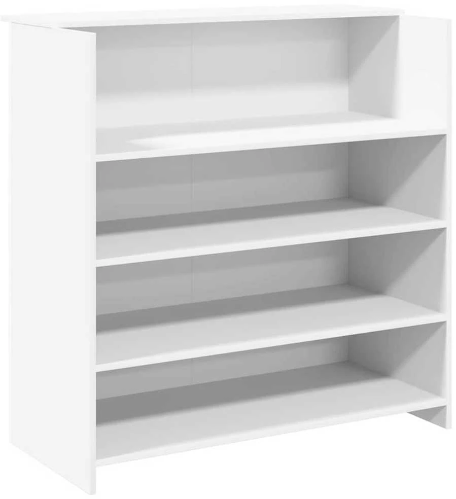 Registratūros stalas, baltas, 100x50x103,5 cm, inžinerinė mediena