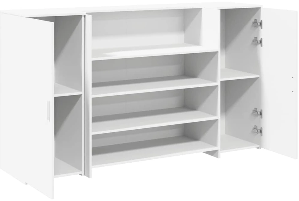 Registratūros stalas, baltas, 180x50x103,5 cm, inžinerinė mediena