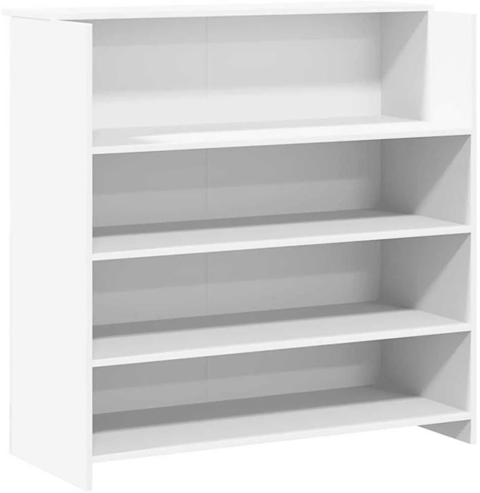 Registratūros stalas, baltas, 180x50x103,5 cm, inžinerinė mediena