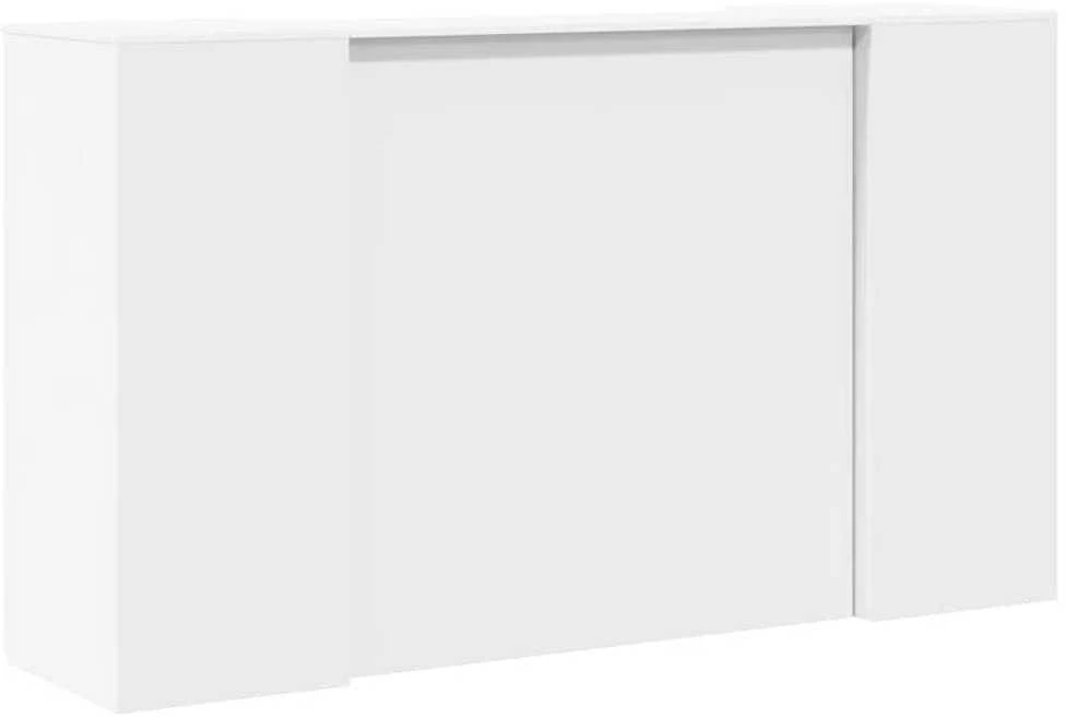 Registratūros stalas, baltas, 180x50x103,5 cm, inžinerinė mediena