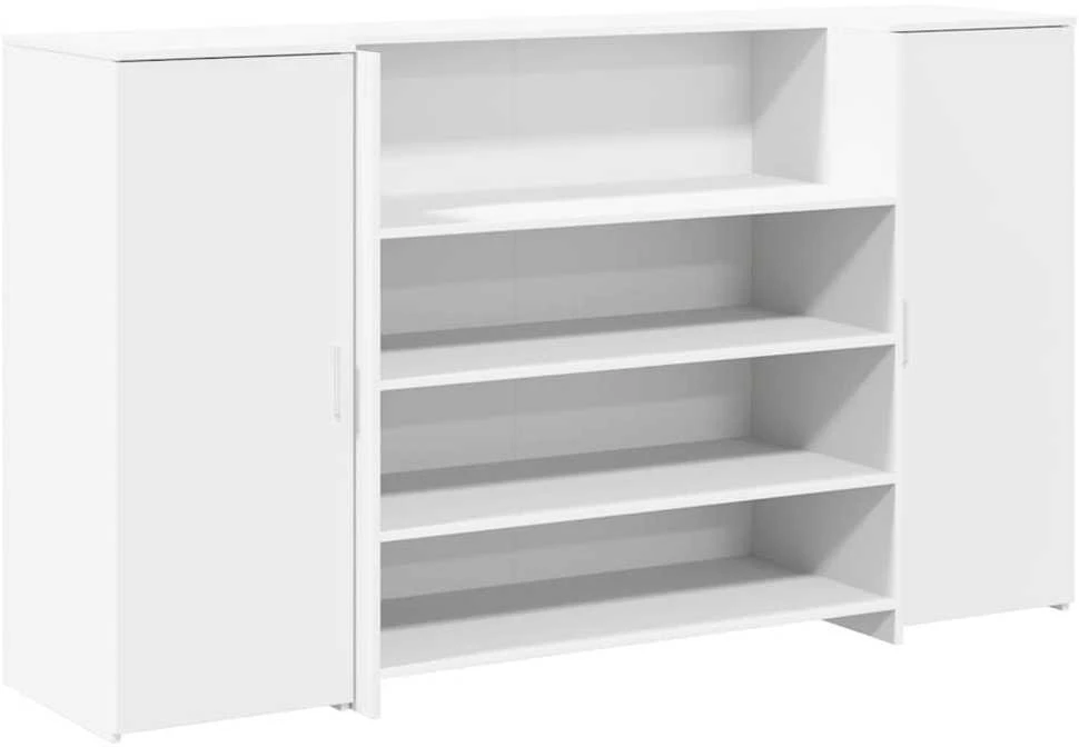 Registratūros stalas, baltas, 180x50x103,5 cm, inžinerinė mediena