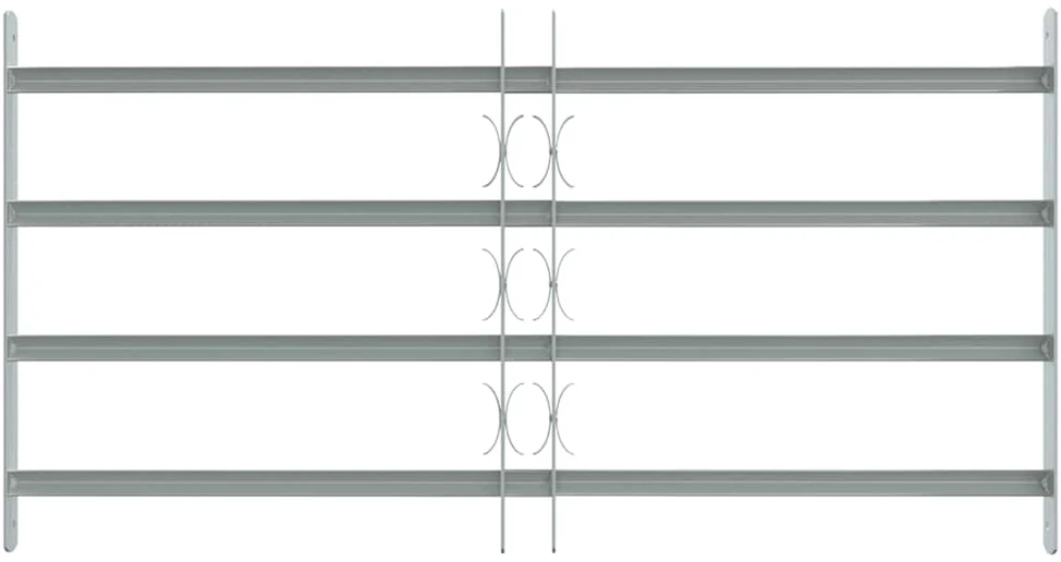 Reguliuojama apsauginė grotelė langams su 4 skersiniais, 700-1050mm
