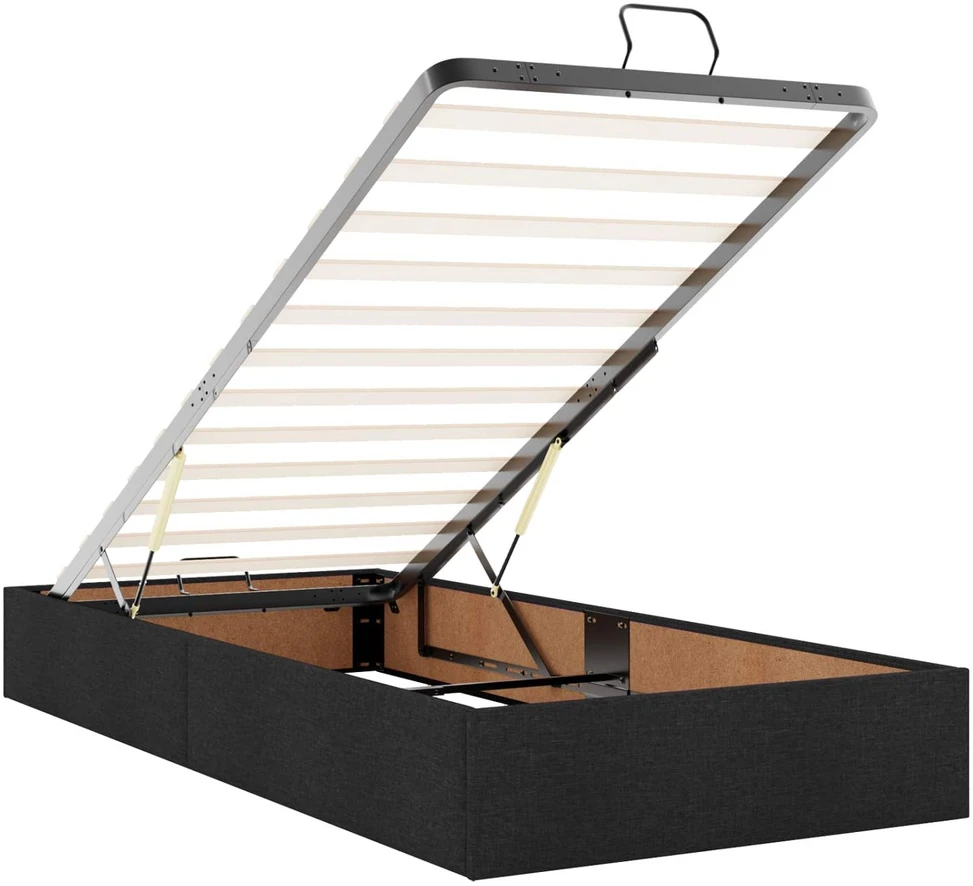 Reguliuojama lova su čiužiniu 2 vnt. Juoda Audinys