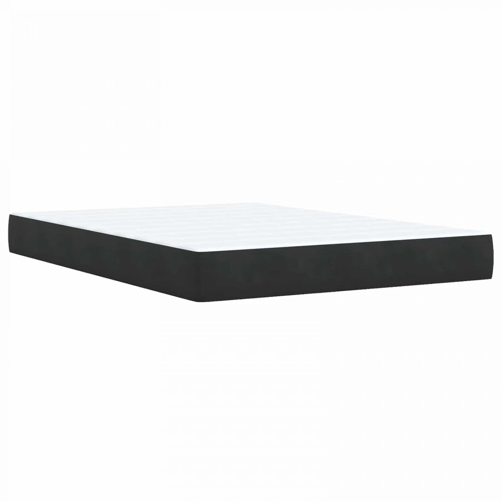Reguliuojama lova su čiužiniu Juoda 160 x 200 cm Aksomas