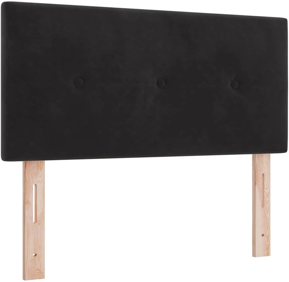 Reguliuojama lova su čiužiniu Juoda 90 x 200 cm Aksomas