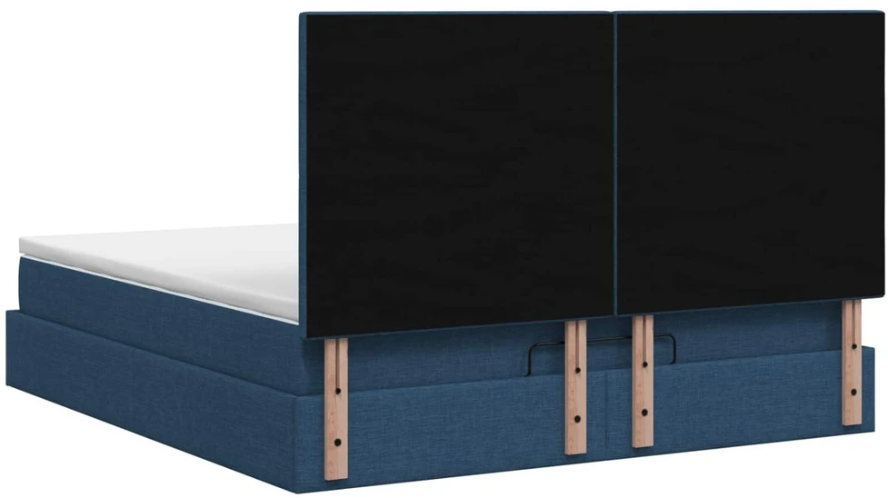 Reguliuojama lova su čiužiniu Mėlyna 160 x 200 cm Audinys