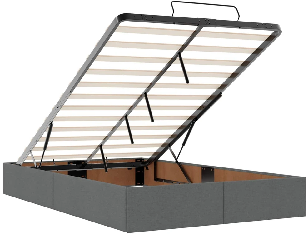 Reguliuojama lova su čiužiniu Tamsiai pilka 120 x 200 cm