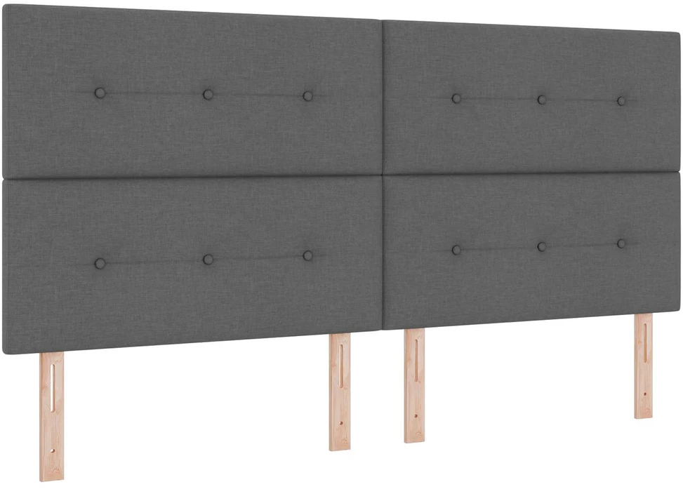 Reguliuojama lova su čiužiniu Tamsiai pilka 200 x 200 cm