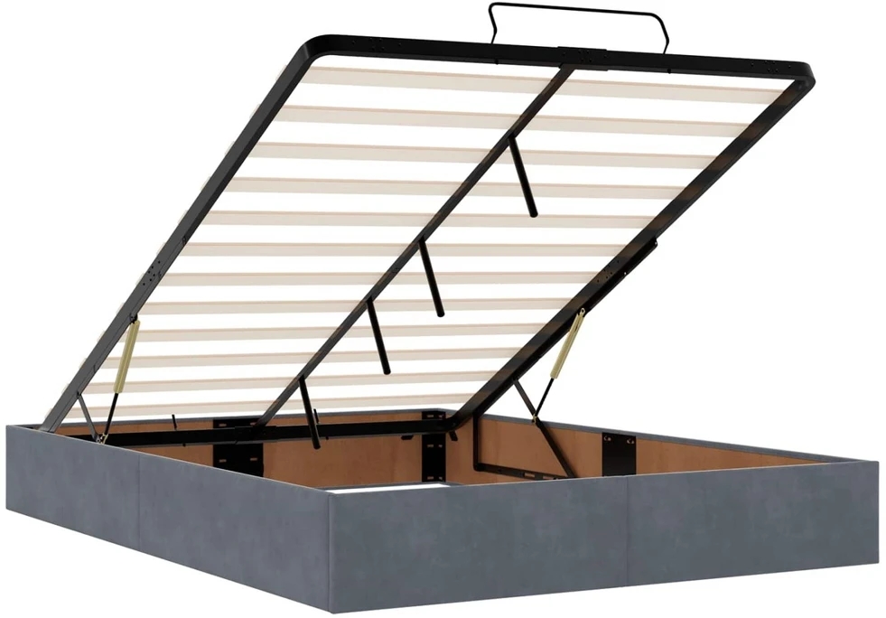 Reguliuojama lova su čiužiniu Tamsiai pilka 160 x 200 cm
