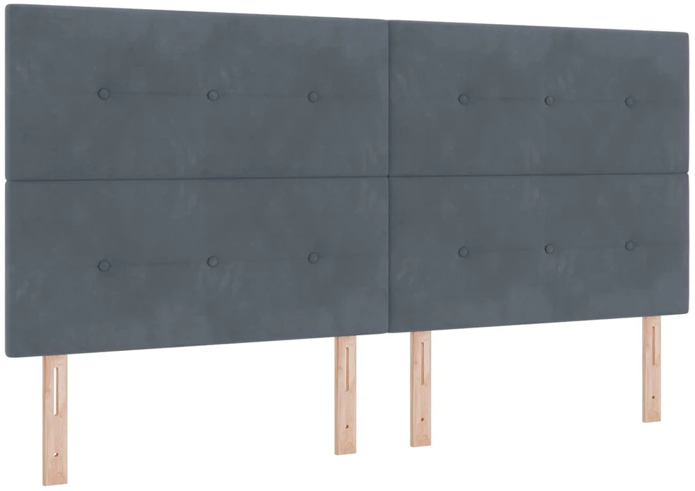 Reguliuojama lova su čiužiniu Tamsiai pilka 200 x 200 cm