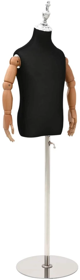 Reguliuojamas 120-150 cm manekenas su baze Uniseksas PP Juoda