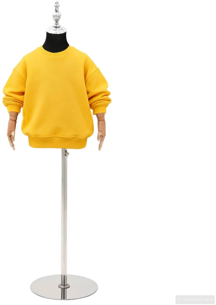 Reguliuojamas 120-150 cm manekenas su baze Uniseksas PP Juoda