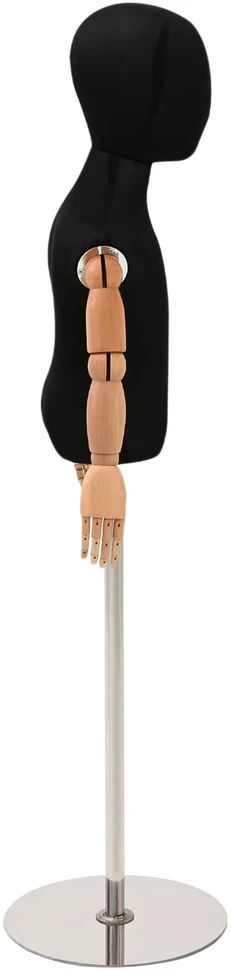 Reguliuojamas 120-157 cm manekenas su baze Uniseksas PP Juoda