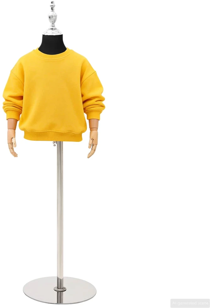 Reguliuojamas 120-157 cm manekenas su baze Uniseksas PP Juoda