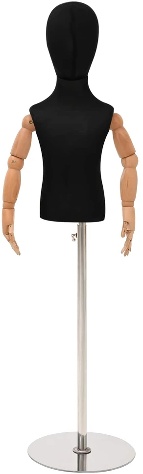 Reguliuojamas 120-157 cm manekenas su baze Uniseksas PP Juoda
