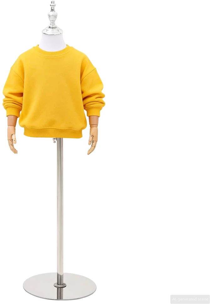 Reguliuojamas 120-157 cm manekenas su baze Uniseksas PP Balta